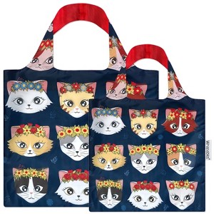 Wrapables Large & Small Allybag Foldable & Lightweight Reusable Grocery Bags (Set of 2) - 1 of 4