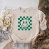 Simply Sage Market Women's Graphic Sweatshirt Checkered Christmas Smiley - 2 of 2