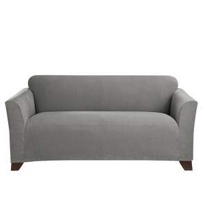 Stretch Morgan Loveseat Slipcover Gray - Sure Fit