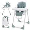 Foldable High Chair for Toddlers 6-36 months, Removable Tray & 5-Point Safety Harness, Lightweight Easy-Clean Highchair with Recline Positions - 2 of 4