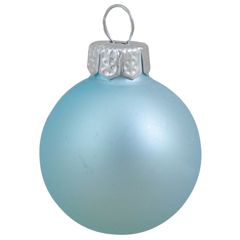 Northlight 40ct Baby Blue Matte Glass Christmas Ball Ornaments 1.25" (30mm), 1 of 3