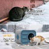SEVOBAL Outdoor Cat House Cat Shelter Bed Mat Feral Cat Pet House Indoor Outdoor Weatherproof Insulated Easy Assembly, Blue, 20.8"*14.2"*15.9" - 4 of 4
