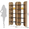 Tribesigns 5-Tier Bookshelf, 70.87-Inch Tall Double Wide Bookcase with Open Shelves, Floor Standing Book Shelf for Home Office, Living Room - 3 of 4