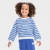 Toddler Girls' "Happy Heart" French Terry Valentine's Day Striped Top and Bottom Set - Cat & Jack™ Pink/Cream - 3 of 4