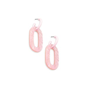 Slickblue Women's Drop Earrings, Oval Shape with Glitter Acrylic, Matte Finish, Hoop Closure, Color Options, 2-1/8" - 1 of 1