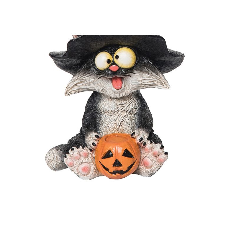Gallerie II Cat with Black Hat Halloween Figure, 3 of 5