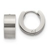 Chisel Stainless Steel Brushed and Polished 6mm Hinged Hoop Earrings - 2 of 4