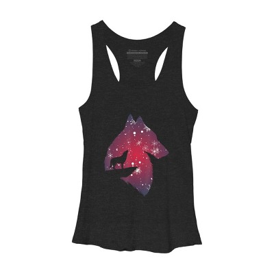 Women's Design By Humans Funny Christmas wolf with snowfall outfit adults baby kids T-Shi By NekoShop Racerback Tank Top