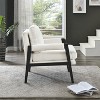 TiramisuBest Mid-Century Modern Chenille Upholstered Accent Armchair, Orange - 4 of 4