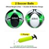 Xcello Sports Soccer Ball S4 Asst. (Black/Green/Silver, White/Green/Silver) w/ Pump (Pack of 2) - 2 of 4