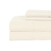 Castle Hill London 410 Thread Count Cotton Sateen Sheet Set Deep Pocket - Ivory - 2 of 3