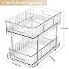LunaLulinlk 2 Pack Pull Out Bathroom Cabinet Under Sink Organizers and Storage, 2 Tier Clear Multi-Purpose Bathroom Kitchen Pantry - 3 of 4