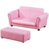 Qaba Kids Sofa Set with Footstool for Toddlers and Babies, Kids Couch for Playroom, Nursery, Living Room, Bedroom Furniture - 4 of 4