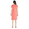 24seven Comfort Apparel Womens Short Sleeve Knee Length Dress - 3 of 4