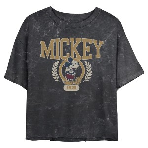Mickey & Friends Juniors Womens Back-To-School Collegiate Golden