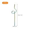 Unique Bargains 304 Stainless Steel Durable Curly Shaped Design Reusable Drinking Straw 4 Pcs - 2 of 4
