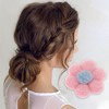Unique Bargains Girl's Fashion Cute Flowers Hair Clips Pink 9 Pcs - 2 of 3