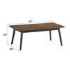 24 Solid Rubber Wood Coffee Table with Contemporary Design for Living Room or Modern Interiors - 2 of 4