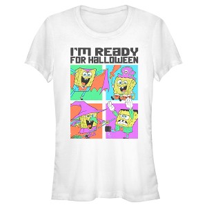 Juniors Womens SpongeBob SquarePants I'm Ready for Halloween T-Shirt - 1 of 4