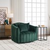 Aortzio 40.35"W Upholstered Swivel Accent Chair 360° Comfy Club Chair Arm Chair Single Sofa,Swivel Barrel Chair For Living Room Bedroom - 3 of 4