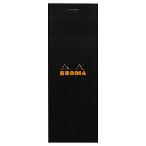 Rhodia Staplebound Notepad - Graph 80 sheets - 3 x 8 1/4 - Black cover - 1 of 3