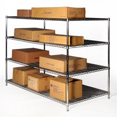 Shelving.com Chrome Wire Shelving with 4 Tier Shelves -