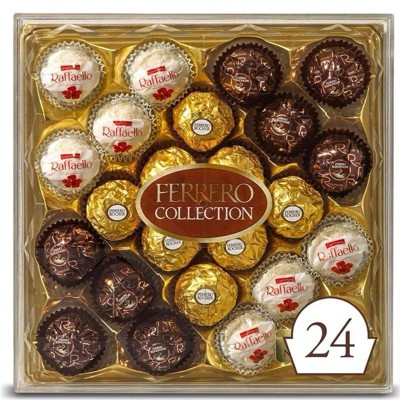 Ferrero: Assorted chocolates - ferrero rocher, ferrero garden coco, ferrero  rondnoir (close up)