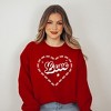 Simply Sage Market Women's Graphic Sweatshirt Love Heart Outline - 2 of 3