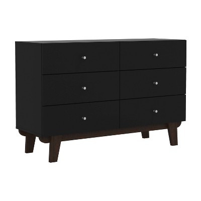 Kincaid Wood 6 Drawer Dresser Matte Black - Hillsdale Furniture