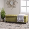 TiramisuBest Storage Ottoman Bench - Purple Fabric Entryway Bench, 50.0"L x 20.5"W x 18.25"H - 2 of 4
