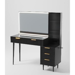 Vanity Desk with Mirror and Lights, 48" Makeup Vanity Table with 4 Drawers - 1 of 1