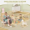 APRILSOUL Large Wooden Baby Playpen, Adjustable Gate for Toddler and Babies, Foldable Fence Baby Play Yard with Door - 4 of 4