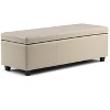 CAVINAS Faux Leather Storage Ottoman Bench,Upholstered Ottoman with Stitching Design for Living Room,Bedroom - 2 of 4