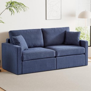 Dyonery 80" Loveseat Sofa Couch, Two Pillows Included - 1 of 4