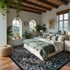 Lahome Floral 8x10 Black Rugs for Living Room, Soft Washable Large Area Rug for Bedroom Dining Room - 3 of 4