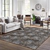 Modern Abstract Plaid Area Rug - Washable Non Slip Stain Resistant Foldable Carpet, Soft Low Pile Farmhouse Throw Rug for Living Room - 3 of 4