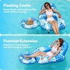 Joyfy Pool Float Adult, Inflatable Pool Floaties Chair Lounge with Backrest, 2-in-1 Convertible Water Recliner Chair/Bed with Cup Holders - 2 of 4