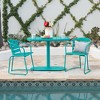 SKRAN Set of 3 Outdoor Patio Bistro, Retro Metal Bistro Table and Chairs Set of 2, Waterproof Cafe Table Set for Indoor,Outdoor,Balcony - 2 of 4