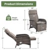 POCASSY Outdoor Recliner Chair, Wicker Adjustable Reclining Patio Lounge Chair with Cushion, Adjustable Backrest and Footrest, Ideal for Pool Deck - 4 of 4