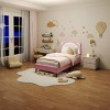 Full Size Bed Frame for Kids, Upholstered Platform Bed Frame with Adjustable Headboard & Led Light, No Box Spring Needed, for Kids' Room Nursery - 4 of 4