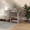 Taylor & Logan Willard Wood 3 Tier Modern Farmhouse End Table Gray: 1 Year Limited Warranty, 22" High, 75 lbs Capacity - 3 of 4