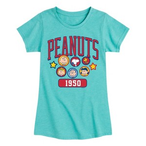 Girls' - Peanuts - Peanuts Crew Athletic Fitted Short Sleeve Graphic T-Shirt - 1 of 4