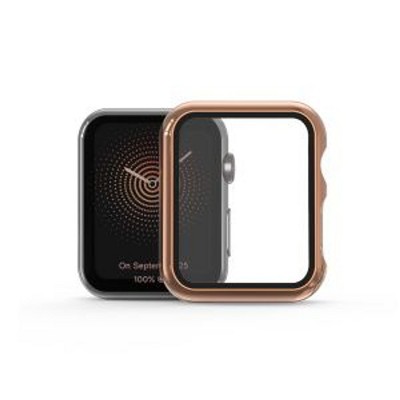 MyBat Fusion Protector Case (with Tempered Glass Screen Protector) for Apple Watch Series 7 41mm / Watch Series 8 41mm - Electroplated Rose Gold