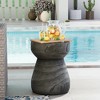 MOEPISY Concrete Outdoor Side Table Gray - 2 of 4