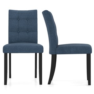 Tangkula 2PCS Tufted Dining Chairs Upholstered Kitchen Armless Side Chairs w/Padded Seat - 1 of 4