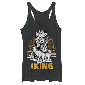 Women's Lion King Savannah Sunset Crew Racerback Tank Top - 1 of 3