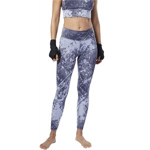 Reebok Womens Combat Jacquard Lux Bold Compression Athletic Pants - 1 of 4