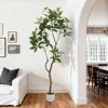Orieon 5.2FT Artificial Schefflera Tree with Lifelike Trunk, Tall Faux Silk Umbrella Plant in Pot for Home Office Living Room Décor - 3 of 4