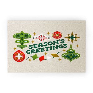Jessica Molina Seasons Greetings Vintage Ornaments Welcome Mat - Society6 - 1 of 3
