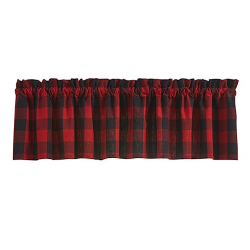 Park Designs Buffalo Check Ruffled Dove Valance 60 x 14